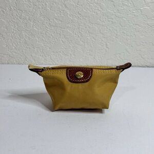 Longchamp Mustard Yellow Micro Coin Pouch